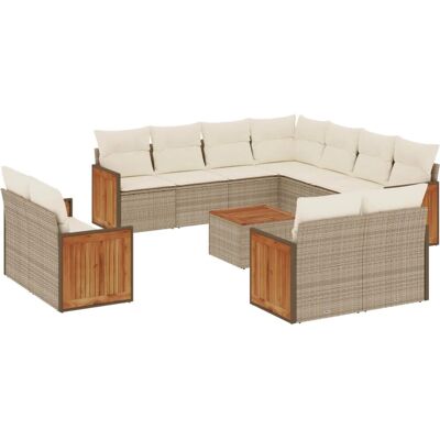 VidaXL Gartenmöbel-Set - Beige, Modular, Wetterfest - Gartenmöbel-Set VidaXL Gartenmöbel-Set - Beige, Modular, Wetterfest - Gartenmöbel-Set