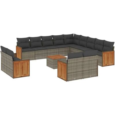 vidaXL Outdoor-Möbelset - Modernes Modulares Design - Grau - Gartenmöbel vidaXL Outdoor-Möbelset - Modernes Modulares Design - Grau - Gartenmöbel