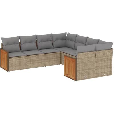vidaXL Gartenmöbel-Set - Beige, Modular, 8-teilig vidaXL Gartenmöbel-Set - Beige, Modular, 8-teilig