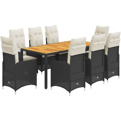 VidaXL Gartenmöbel-Set - Schwarz, Creme - Gartenmöbel-Set VidaXL Gartenmöbel-Set - Schwarz, Creme - Gartenmöbel-Set