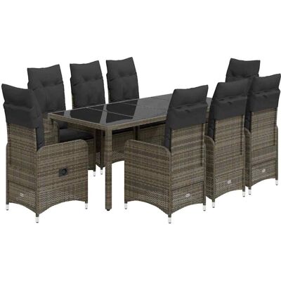 Vidaxl - Gartenset 9 Stück mit Kissen - Gartenmöbelset Vidaxl - Gartenset 9 Stück mit Kissen - Gartenmöbelset