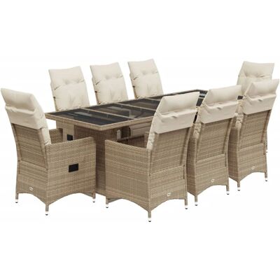 Vidaxl Gartenmöbel-Set - Beige, verstellbar & gepolstert Vidaxl Gartenmöbel-Set - Beige, verstellbar & gepolstert