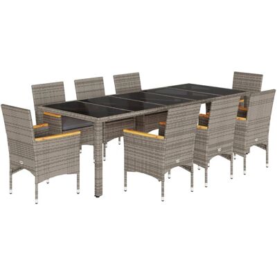 vidaXL Gartenmöbel-Set - Wetterfester PE Rattan - 8 Plätze vidaXL Gartenmöbel-Set - Wetterfester PE Rattan - 8 Plätze