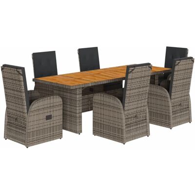 VidaXL Gartenmöbel-Set - Langlebiges Poly-Rattan, Verstellbar, Komfortabel, 6 Plätze VidaXL Gartenmöbel-Set - Langlebiges Poly-Rattan, Verstellbar, Komfortabel, 6 Plätze