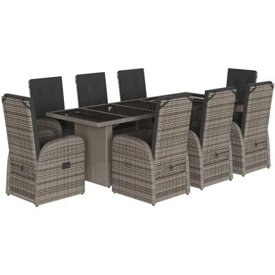 VidaXL 3277603 Outdoor-Möbelset - Langlebiges Poly Rattan, 8 Sitze VidaXL 3277603 Outdoor-Möbelset - Langlebiges Poly Rattan, 8 Sitze