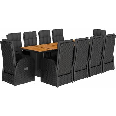 vidaXL Garten-Essgruppe - 10-tlg. Schwarz Rattan vidaXL Garten-Essgruppe - 10-tlg. Schwarz Rattan