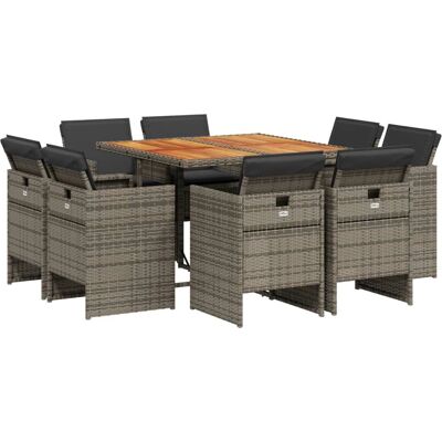 VidaXL Gartenmöbel-Set mit Kissen - 8 Sitzplätze VidaXL Gartenmöbel-Set mit Kissen - 8 Sitzplätze