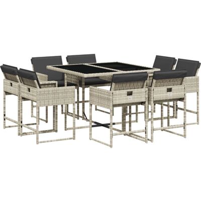 vidaXL Garten-Essgruppe - Robustes PE-Rattan - Platzsparend vidaXL Garten-Essgruppe - Robustes PE-Rattan - Platzsparend
