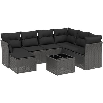VidaXL Gartenset - Strapazierfähiges Synthetisches Rattan, 8 Teile VidaXL Gartenset - Strapazierfähiges Synthetisches Rattan, 8 Teile