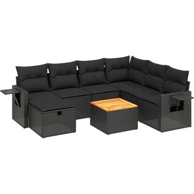 vidaXL Gartenmöbel-Set - Schwarz - Modular, Wetterfest Sitzgruppe vidaXL Gartenmöbel-Set - Schwarz - Modular, Wetterfest Sitzgruppe