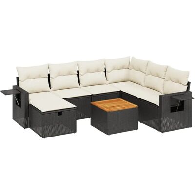 VidaXL Gartenmöbel-Set - Schwarz und Creme - Modular, UV-beständig VidaXL Gartenmöbel-Set - Schwarz und Creme - Modular, UV-beständig