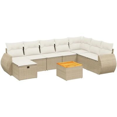 VidaXL Gartenmöbel-Set - Modular, beige, wetterfest VidaXL Gartenmöbel-Set - Modular, beige, wetterfest