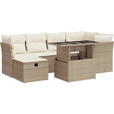 VidaXL Gartenmöbel-Set - Langlebiges PE-Rattan, Verstellbarer Tisch, Modulares Design VidaXL Gartenmöbel-Set - Langlebiges PE-Rattan, Verstellbarer Tisch, Modulares Design
