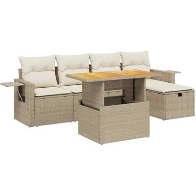 vidaXL Gartenmöbel-Set - Beige, Modular, Verstellbar vidaXL Gartenmöbel-Set - Beige, Modular, Verstellbar