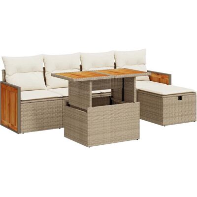 vidaXL Gartenmöbel-Set - Langlebiges PE-Rattan - Modulares Design vidaXL Gartenmöbel-Set - Langlebiges PE-Rattan - Modulares Design