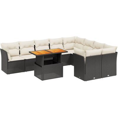 vidaXL Gartenmöbel-Set - Schwarz - Modular, Witterungsbeständig vidaXL Gartenmöbel-Set - Schwarz - Modular, Witterungsbeständig