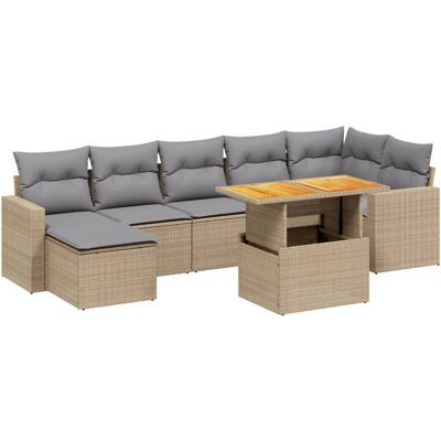 VidaXL Gartenset - 8-teiliges Sofa-Set mit Kissen - Witterungsbeständiges PE-Rattan VidaXL Gartenset - 8-teiliges Sofa-Set mit Kissen - Witterungsbeständiges PE-Rattan