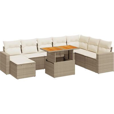 vidaXL 3271450 Gartenmöbel-Set - Langlebiges Poly Rattan, Modulares Design, Verstellbarer Tisch vidaXL 3271450 Gartenmöbel-Set - Langlebiges Poly Rattan, Modulares Design, Verstellbarer Tisch