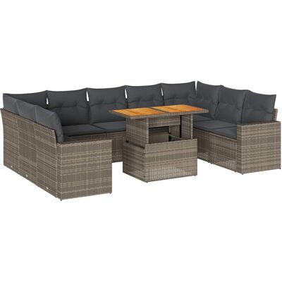 vidaXL Gartenmöbel-Set - Robustes Poly Rattan, 10-tlg vidaXL Gartenmöbel-Set - Robustes Poly Rattan, 10-tlg