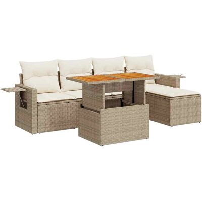 VidaXL 3271730 Outdoor Furniture Set - Beige VidaXL 3271730 Outdoor Furniture Set - Beige