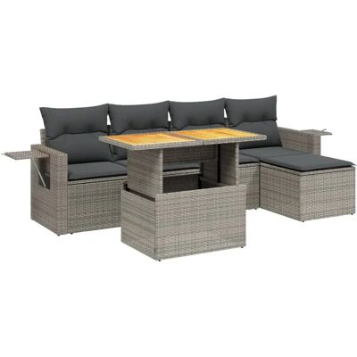 VidaXL Gartenset - Grau, Verstellbarer Tisch, Abnehmbare Kissen VidaXL Gartenset - Grau, Verstellbarer Tisch, Abnehmbare Kissen