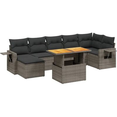 VidaXL Havemøbel-Set - Grå, Modulær, Justerbart Bord - Havemøbler VidaXL Havemøbel-Set - Grå, Modulær, Justerbart Bord - Havemøbler