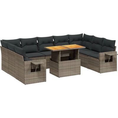 VidaXL Gartenmöbel-Set - Grau - Modulares Design VidaXL Gartenmöbel-Set - Grau - Modulares Design