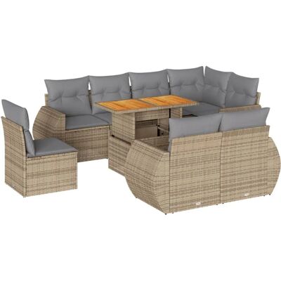 VidaXL Gartenmöbel-Set - Langlebiges PE-Rattan - Garten oder Terrasse VidaXL Gartenmöbel-Set - Langlebiges PE-Rattan - Garten oder Terrasse