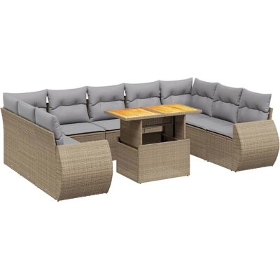 vidaXL Gartenmöbel-Set - 3272354, Beige, Modulares Design - Gartenmöbel vidaXL Gartenmöbel-Set - 3272354, Beige, Modulares Design - Gartenmöbel