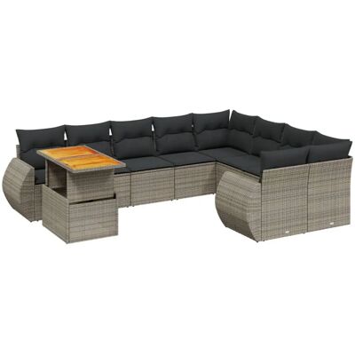 vidaXL Garten-Sofagarnitur - Langlebiges Poly Rattan vidaXL Garten-Sofagarnitur - Langlebiges Poly Rattan