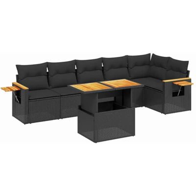 vidaXL 7-teiliges Gartenset aus Poly Rattan - Langlebig vidaXL 7-teiliges Gartenset aus Poly Rattan - Langlebig