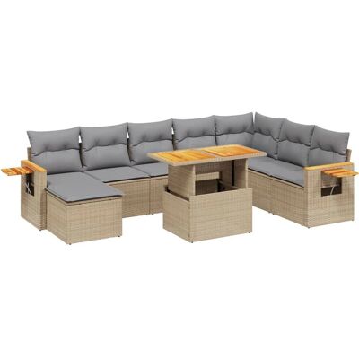 vidaXL Gartenmöbel-Set - Robustes PE-Rattan, verstellbarer Tisch, modulares Design vidaXL Gartenmöbel-Set - Robustes PE-Rattan, verstellbarer Tisch, modulares Design