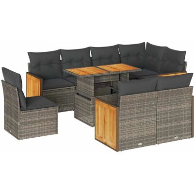 vidaXL Gartenmöbel-Set - Modulare Couchgarnitur mit Verstellbarem Tisch vidaXL Gartenmöbel-Set - Modulare Couchgarnitur mit Verstellbarem Tisch