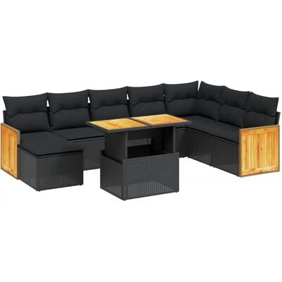VidaXL Outdoormöbel-Set - Schwarz - Gartenecke VidaXL Outdoormöbel-Set - Schwarz - Gartenecke