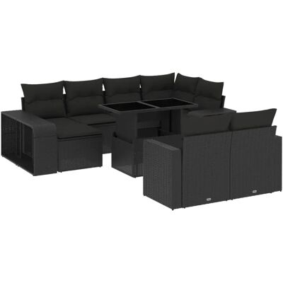vidaXL Gartenmöbel-Set - Langlebiges PE Rattan, Moduläres Design, Verstellbarer Tisch vidaXL Gartenmöbel-Set - Langlebiges PE Rattan, Moduläres Design, Verstellbarer Tisch