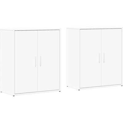 vidaXL Witte Engineered Wood Sideboards 2 stuks - Sideboards vidaXL Witte Engineered Wood Sideboards 2 stuks - Sideboards