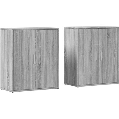 vidaXL Grijze Sonoma Sideboards - 2 Stuks Opbergkasten vidaXL Grijze Sonoma Sideboards - 2 Stuks Opbergkasten