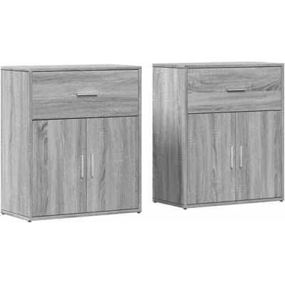 vidaXL Sideboards Grijs Sonoma Engineered Hout - Kast vidaXL Sideboards Grijs Sonoma Engineered Hout - Kast