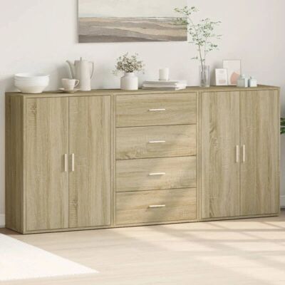 Ensemble de 3 aparadores Sonoma Oak vidaXL - Mobilier de rangement moderne - Publicité Ensemble de 3 aparadores Sonoma Oak vidaXL - Mobilier de rangement moderne - Publicité