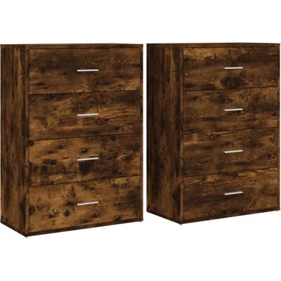 Buffet Bois de Chêne Fumé vidaXL - 60x31x84 cm - Armoire de rangement - Publicité Buffet Bois de Chêne Fumé vidaXL - 60x31x84 cm - Armoire de rangement - Publicité
