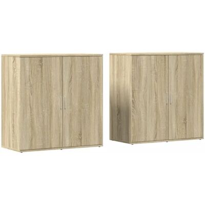 vidaXL Sonoma Eichen 2er Sideboard - Wohnzimmer Stauraum vidaXL Sonoma Eichen 2er Sideboard - Wohnzimmer Stauraum