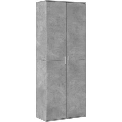 vidaXL Grijs Beton 70x35x180 cm Engineered Hout Hoge Kast - Highboard Kast vidaXL Grijs Beton 70x35x180 cm Engineered Hout Hoge Kast - Highboard Kast