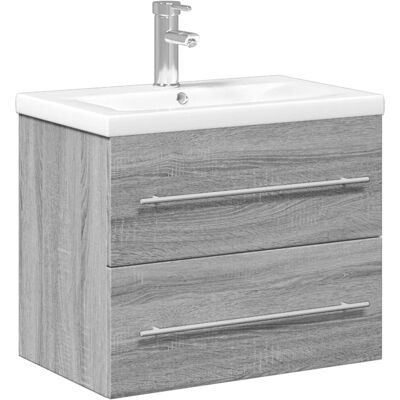 vidaXL Bathroom Vanity - Grey Sonoma - 60x38.5x48 cm vidaXL Bathroom Vanity - Grey Sonoma - 60x38.5x48 cm