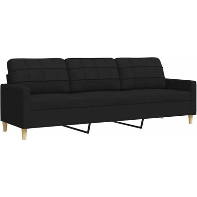 Sofá de 3 plazas negro Vidaxl - Sofá Sofá de 3 plazas negro Vidaxl - Sofá