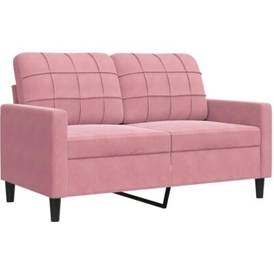 Sofá Rosa de Terciopelo 2 Plazas - Muebles Sofá Rosa de Terciopelo 2 Plazas - Muebles