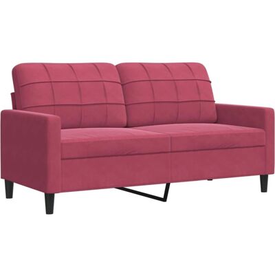 Vidaxl - Velvet 2-zitsbank - Rood Vidaxl - Velvet 2-zitsbank - Rood