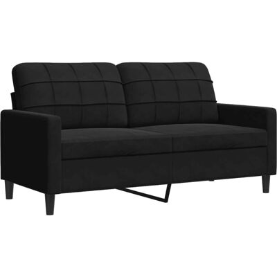 Vidaxl - Sofá de terciopelo negro para 2 plazas - Sofá de 2 plazas terciopelo negro 140 cm Vidaxl - Sofá de terciopelo negro para 2 plazas - Sofá de 2 plazas terciopelo negro 140 cm