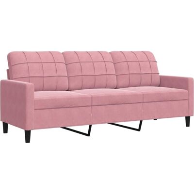 Velours Roze 3-Zitsbank - Sofa Velours Roze 3-Zitsbank - Sofa