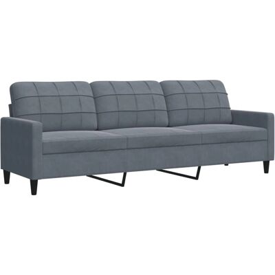 Vidaxl - Sofá - 3 Plazas Terciopelo Gris Oscuro - Muebles Modernos para Sala Vidaxl - Sofá - 3 Plazas Terciopelo Gris Oscuro - Muebles Modernos para Sala
