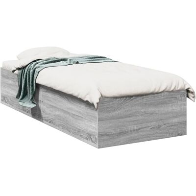 vidaXL Bettgestell Grau Sonoma - 75x190 cm - Bettart vidaXL Bettgestell Grau Sonoma - 75x190 cm - Bettart
